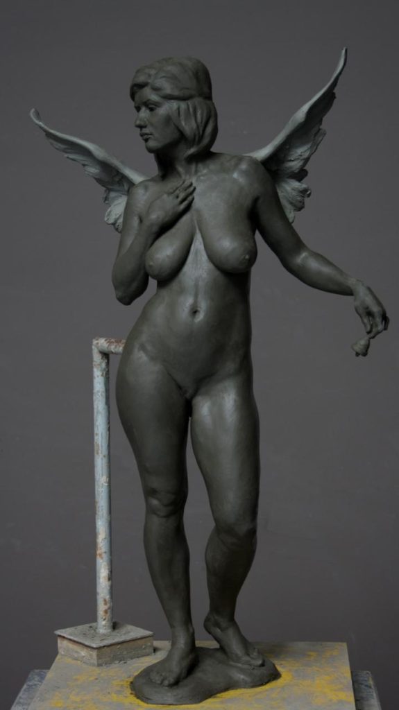 «Call for Angels», resin, 2016